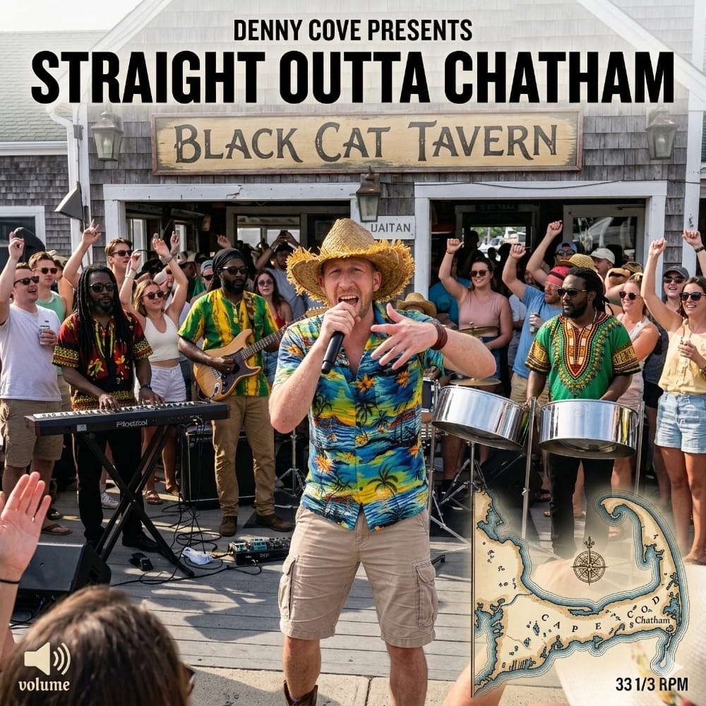 Straight Outta Chatham album cover, photographed at the Black Cat Tavern in Chatham