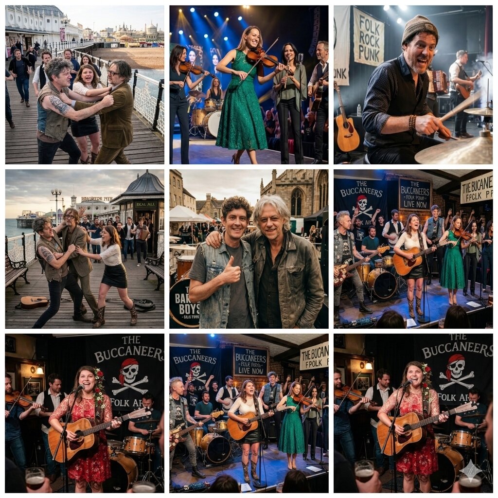 Polaroid collage from gigs