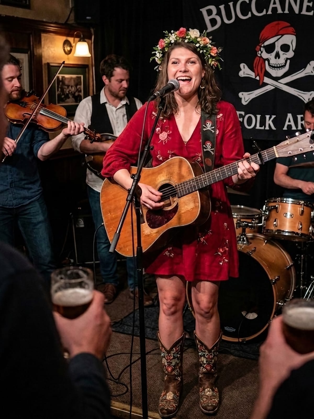 Victoria with her squeezebox